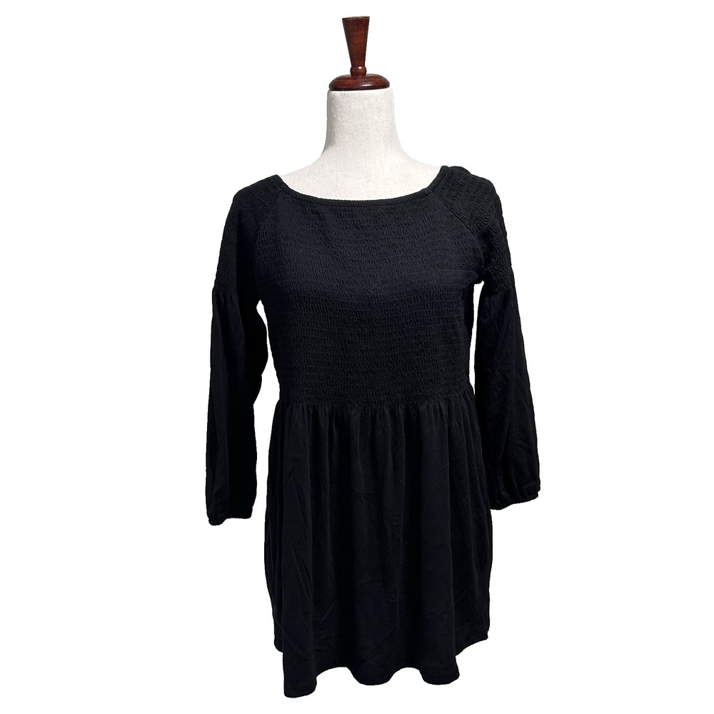 J.Jill J. Jill Women's Top Small Cottagecore Smocked Boho Boatneck Feminine